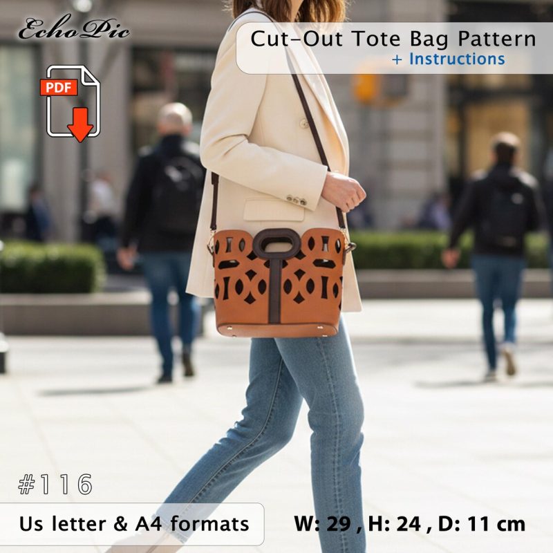 镂空挎包ec052-皮艺果手工皮具图纸