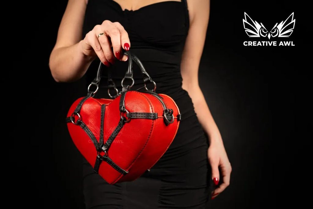 图片[2]-红心手提包ca278-皮艺果手工皮具图纸