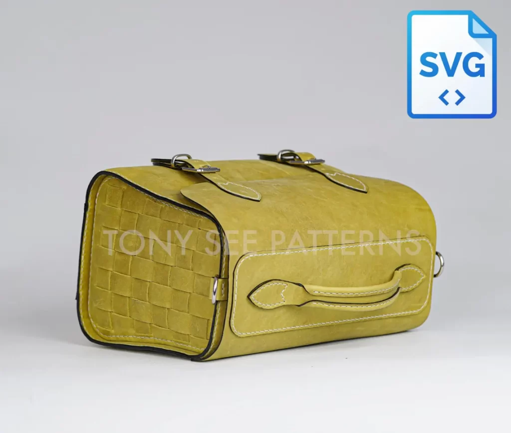 图片[1]-编织手提包di212-皮艺果手工皮具图纸