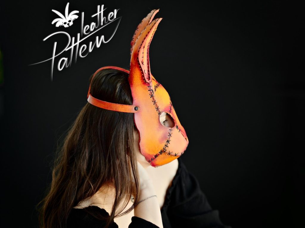 图片[3]-恐怖兔子面具lh126-皮艺果手工皮具图纸