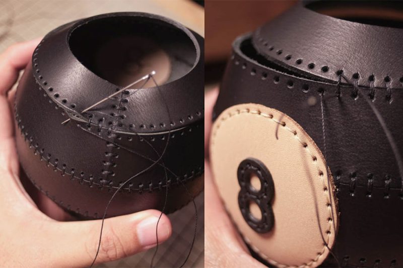 图片[24]-黑8笔筒制作过程-DIY手工帖子皮友圈子-皮具教程-皮艺果手工皮具图纸
